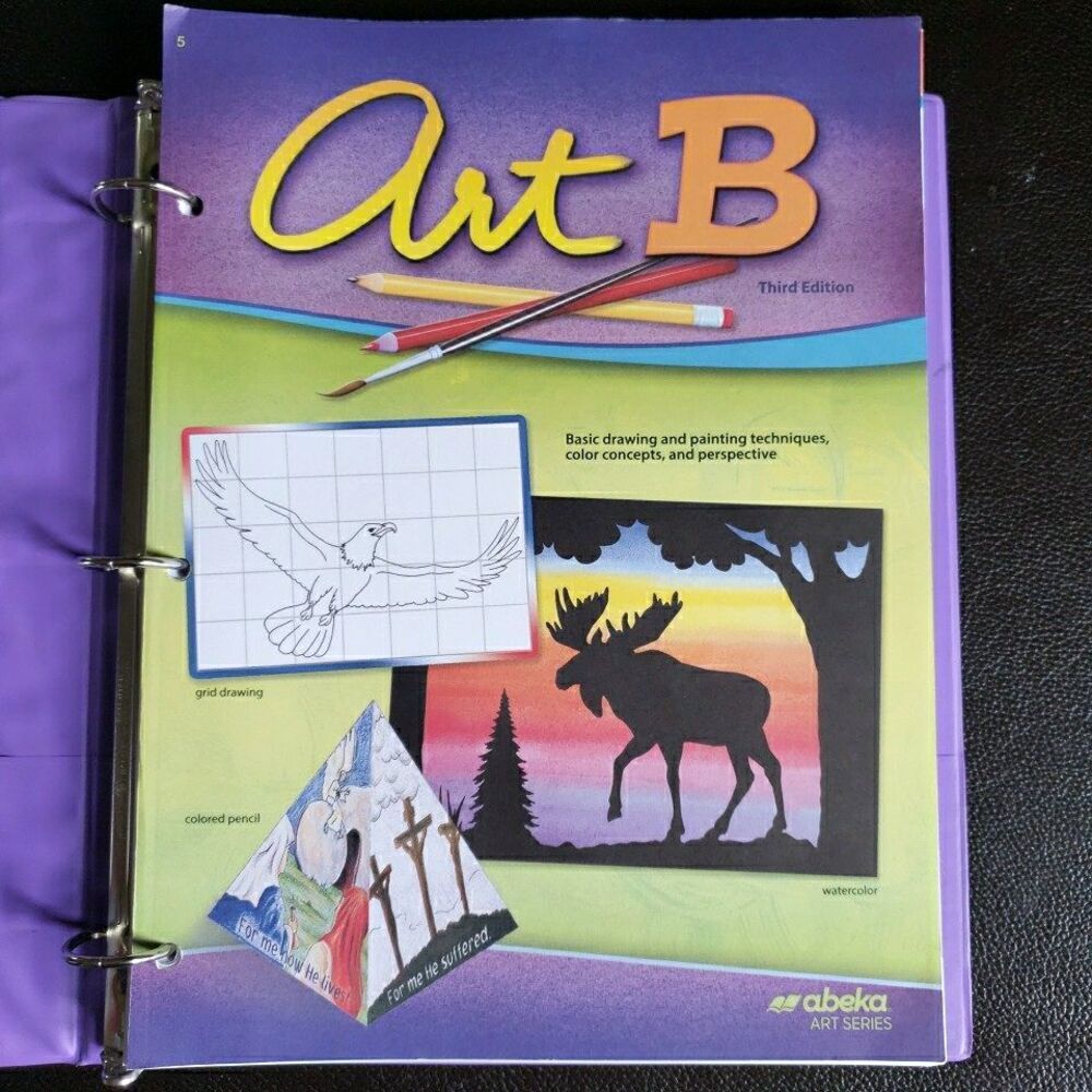 Abeka Art B Third Edition Homeschool Curriculum Abeka Art Series Binder